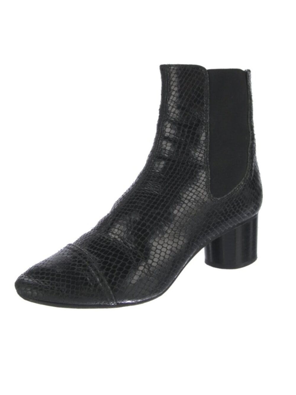 Isabel Marant Snakeskin Chelsea Ankle Boots, Size 7